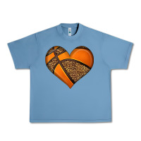 Pebble Blue basketball heart Urban Heavy Tee - HRA Design Shop
