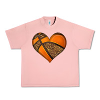 Salmon basketball heart Urban Heavy Tee - HRA Design Shop