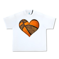 White basketball heart Urban Heavy Tee - HRA Design Shop