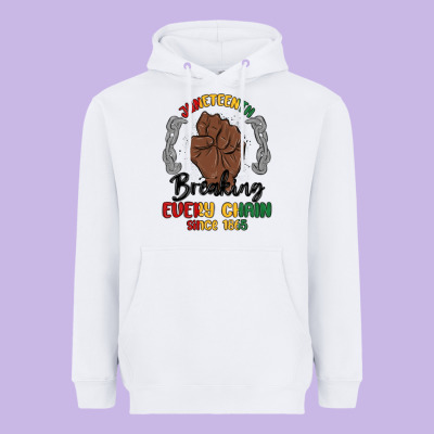 Every Chain Since 1865 Juneteenth Heavyweight Hoodie Designed By Maliassmallbusiness