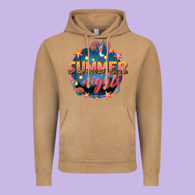 Summer Nights Vintage Hoodie Designed By Texasbilliewilder