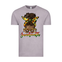 Vintage Zinc juneteenth black woman messy bun Vintage Tee - HRA Design Shop