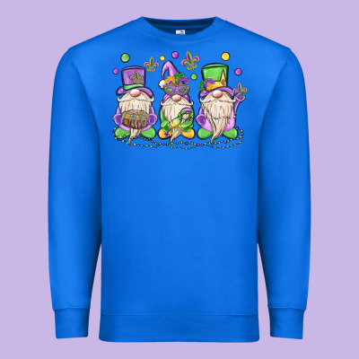 Mardi Gras Gnomes Premium Sweatshirt Designed By Maliassmallbusiness