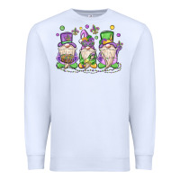 White mardi gras gnomes Premium Sweatshirt - MaliasSmallBusiness