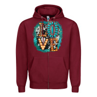 Burgundy love western Zipper Hoodie - AdoDesignShop