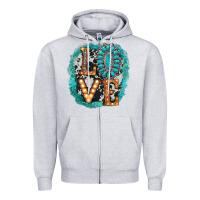 Heather Grey love western Zipper Hoodie - AdoDesignShop
