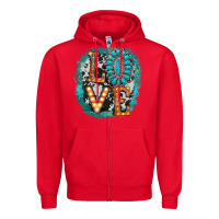 Red love western Zipper Hoodie - AdoDesignShop