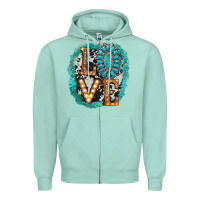 Seafoam love western Zipper Hoodie - AdoDesignShop