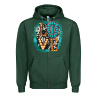 Sports Green love western Zipper Hoodie - AdoDesignShop