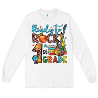 White ready to rock 1st grade Long Sleeve Tee - JahusDesignShop