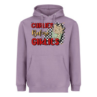 Lavender curlies before girlies Heavyweight Hoodie - MaliasSmallBusiness