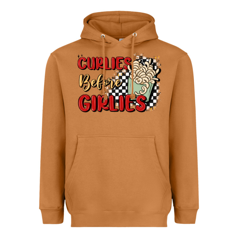 Curlies Before Girlies Heavyweight Hoodie by MaliasSmallBusiness | Teevron