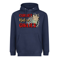 Navy curlies before girlies Heavyweight Hoodie - MaliasSmallBusiness