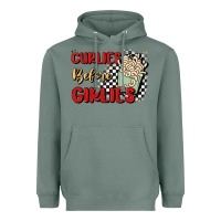 Sage curlies before girlies Heavyweight Hoodie - MaliasSmallBusiness