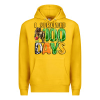 Lemon dinosaur 100day celebration Premium Hoodie - LillyAllenDesigns