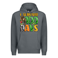 Rock dinosaur 100day celebration Premium Hoodie - LillyAllenDesigns