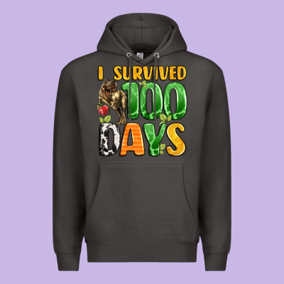 Dinosaur 100day Celebration Premium Hoodie Designed By Lillyallendesigns