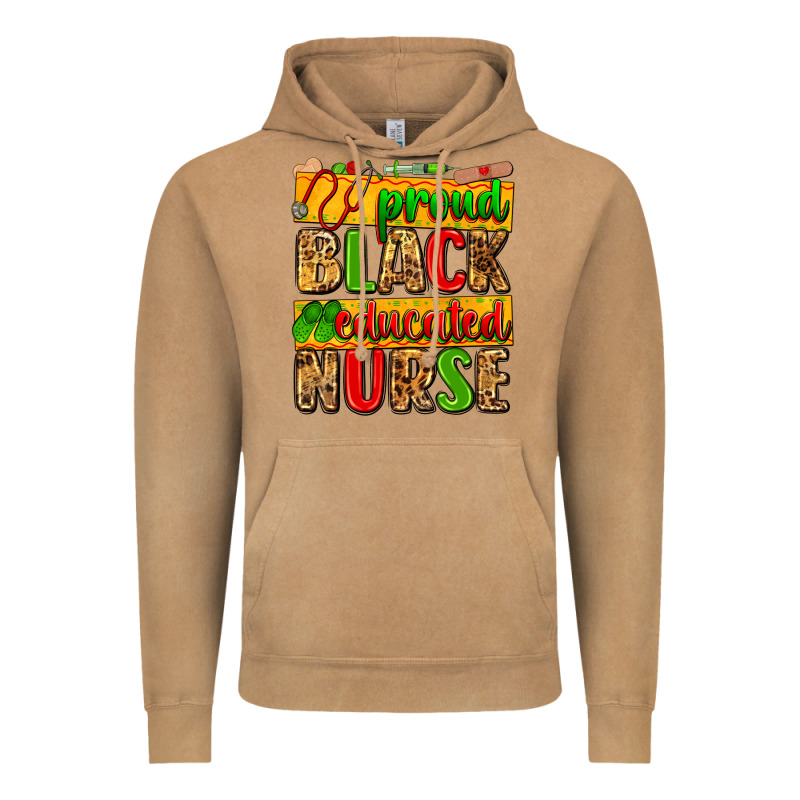 Proud Black Educated Nurse Vintage Hoodie by Zillion Design Studio | Teevron