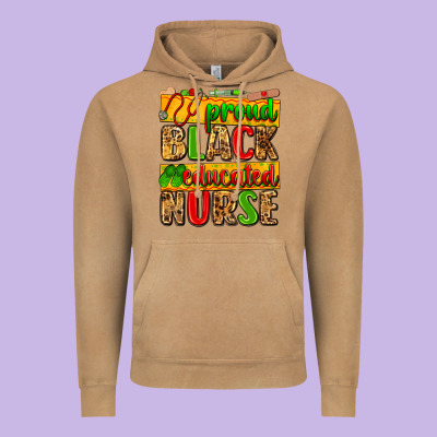 Proud Black Educated Nurse Vintage Hoodie Designed By Zillion Design Studio