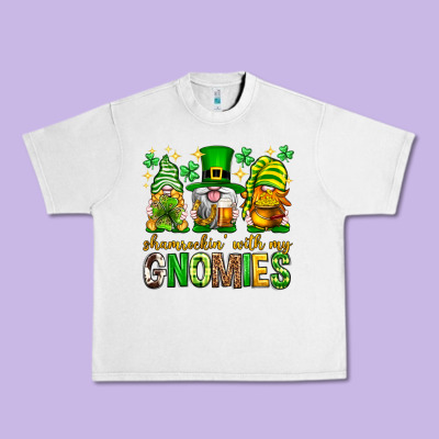 St. Patrick's Day Shamrockin' With My Gnomies Urban Heavy Tee Designed By Neo Western