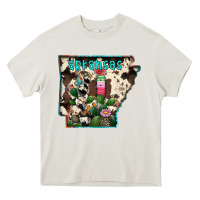 Cream arkansas map Heavy Core Tee - RacoonDesign