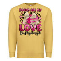 Antique Gold books are my love language Premium Sweatshirt - MaliasSmallBusiness