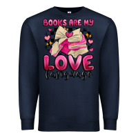 Navy books are my love language Premium Sweatshirt - MaliasSmallBusiness
