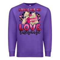 Purple books are my love language Premium Sweatshirt - MaliasSmallBusiness