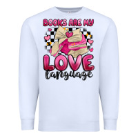 White books are my love language Premium Sweatshirt - MaliasSmallBusiness
