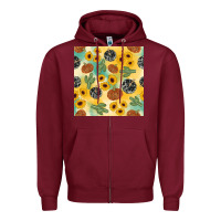 Leopard Pumpkin Cactus Sunflower Seamless Zipper Hoodie | Teevron