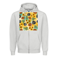 Dove Grey leopard pumpkin cactus sunflower seamless Zipper Hoodie - AdoDesignShop