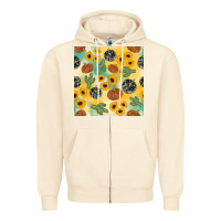 Sandshell leopard pumpkin cactus sunflower seamless Zipper Hoodie - AdoDesignShop