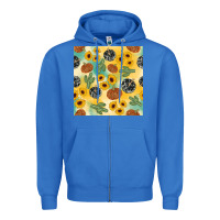 True Royal leopard pumpkin cactus sunflower seamless Zipper Hoodie - AdoDesignShop