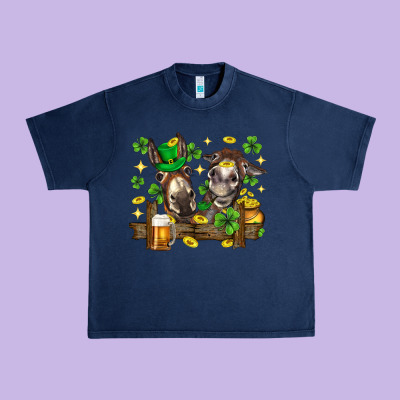 St. Patrick's Day Donkey Urban Heavy Tee Designed By Neo Western