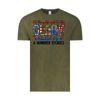 Vintage Olive It's the guts and it's the glory a hundred stripes Vintage Tee - Neo Western