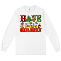 White have a lovely holiday with gloves Long Sleeve Tee - AdoDesignShop