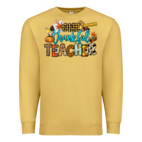 Antique Gold One thankful Teacher Premium Sweatshirt - NancyCooperArtShop