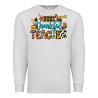 Dove Grey One thankful Teacher Premium Sweatshirt - NancyCooperArtShop