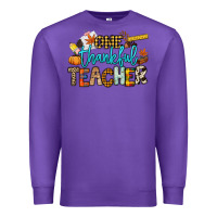 Purple One thankful Teacher Premium Sweatshirt - NancyCooperArtShop