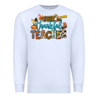 White One thankful Teacher Premium Sweatshirt - NancyCooperArtShop