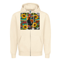 Sandshell western coop animals rooster sunflowers cowhide wooden serape glitter Zipper Hoodie - Artiststas