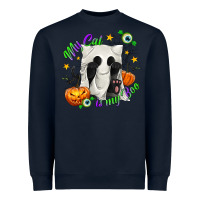 Navy My Cat Is My Boo Heavyweight Sweatshirt - texasbilliewilder