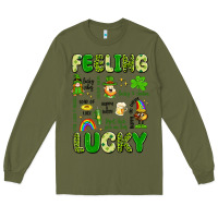 Army Green feeling lucky Long Sleeve Tee - Artiststas