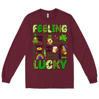 Burgundy feeling lucky Long Sleeve Tee - Artiststas
