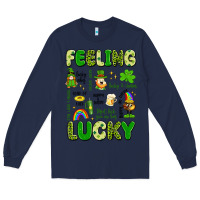 Navy feeling lucky Long Sleeve Tee - Artiststas