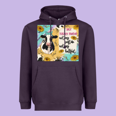 Not Today Heifer Heavyweight Hoodie Designed By Maliassmallbusiness