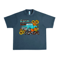 Midnight Navy farm fresh pumpkin Urban Heavy Tee - CowhideDigitalArt