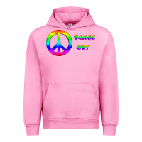 Fuchsia Pink Peace Out Urban Hoodie - Bettercallsaul