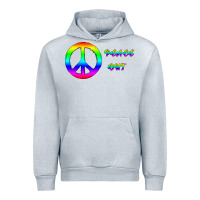 Heather Grey Peace Out Urban Hoodie - Bettercallsaul