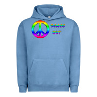Pigment Pebble Blue Peace Out Urban Hoodie - Bettercallsaul
